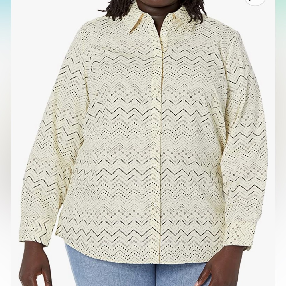 NWT Foxcroft Ava Long Sleeve Top 18